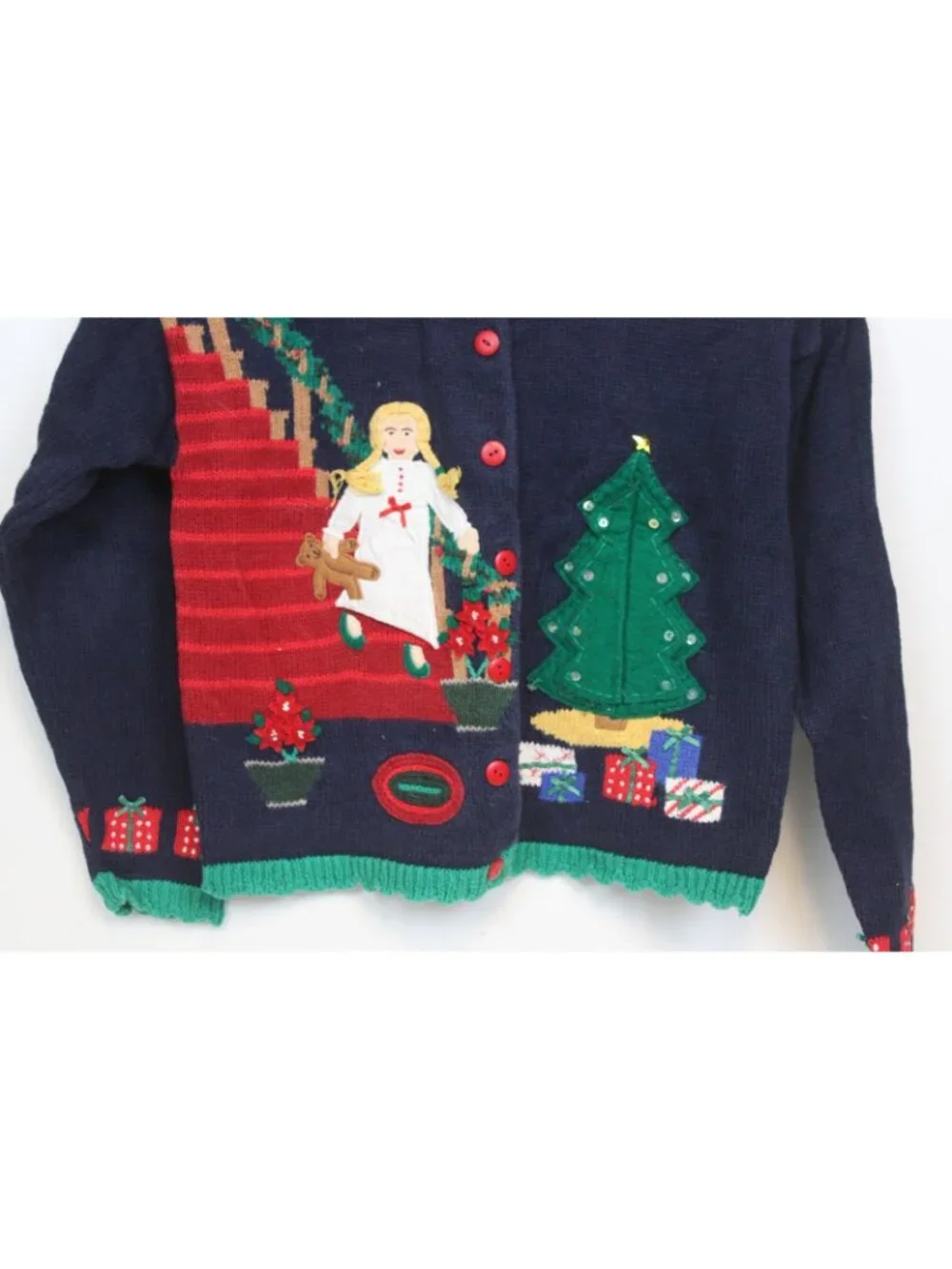 Hartstrings 3pc Christmas girl sz 12 Outfit Sweater Turtleneck Skirt Tree Gifts